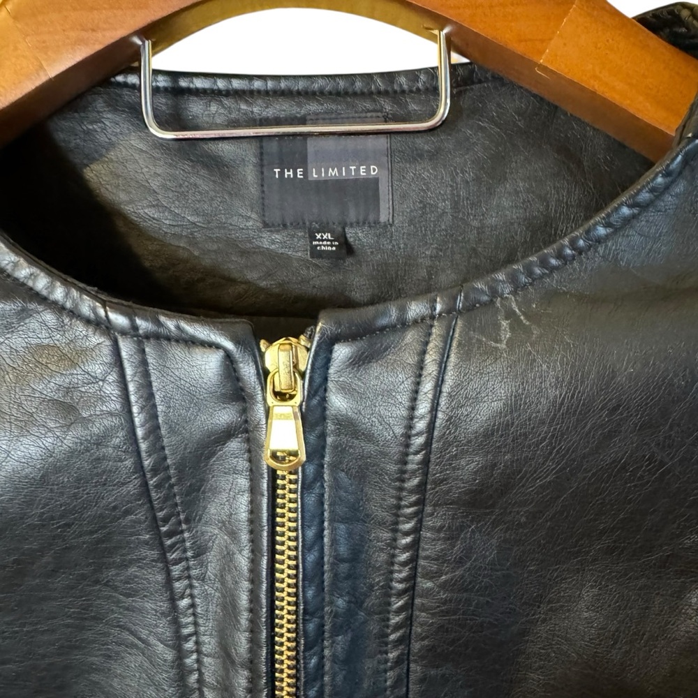 The Limited Women's Black Faux Leather Jacket - Picture 8 of 9